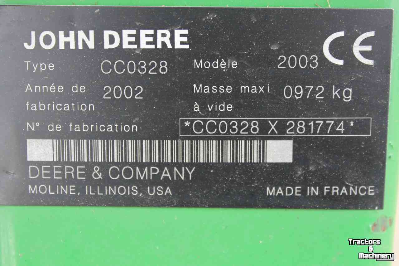 Mähwerk John Deere 328 (Kuhn FC283) achtermaaier schijvenmaaier kneuzer lift-control