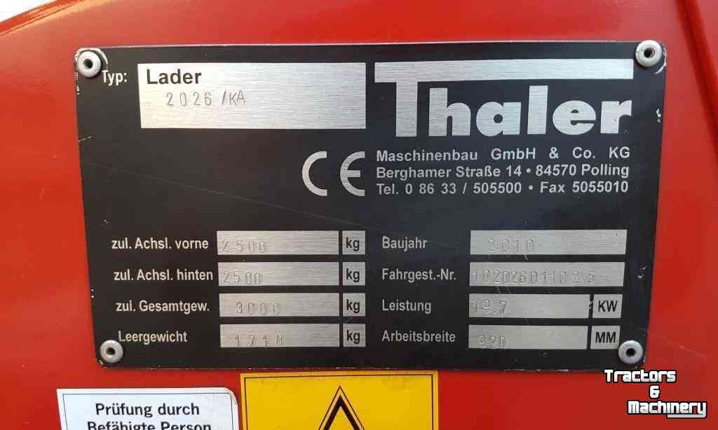 Radlader Thaler 2026 KA Loader